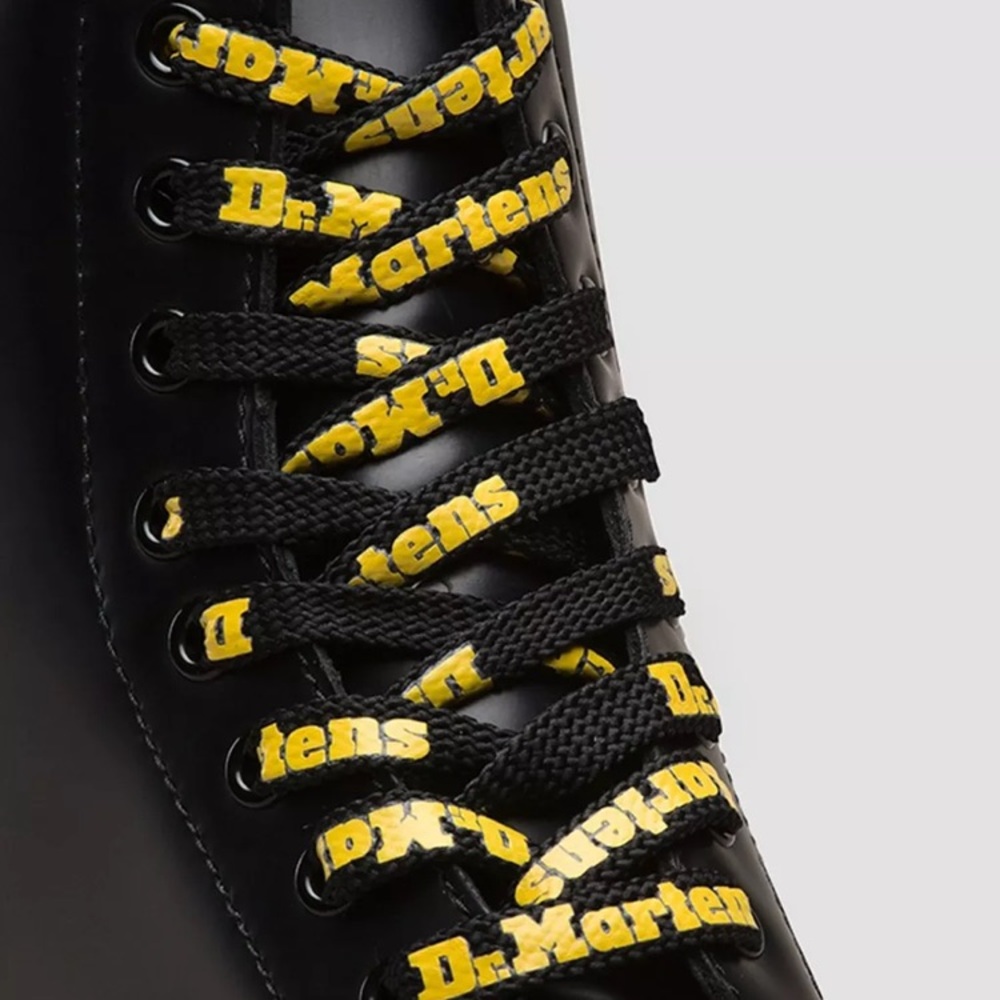 Dr. Martens | 2 Pair Black+Yellow Tetoron 65 Cm 3 Eye Flat Laces - Picture 4 of 5